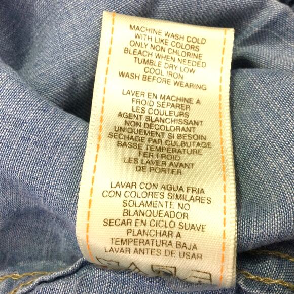 Dittos Women's Chambray Flap Pocket Hooded 3/4 Lightweight Zippered Jacket M - Picture 11 of 15